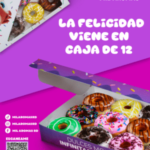 caja de 12 donas surtidas mil aromas