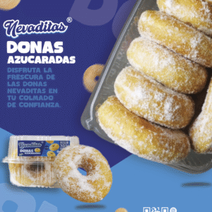 caja de 8 donas nevaditas